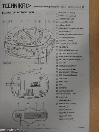 Technika CDCR-106 CD Clock Radio User Guide