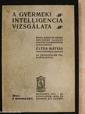 A gyermeki intelligencia vizsgálata