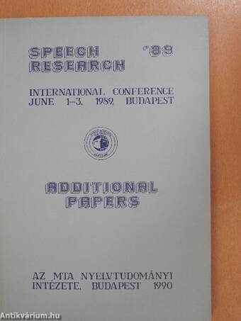 Speech Research '89