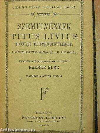 Szemelvények Titus Livius római történetéből