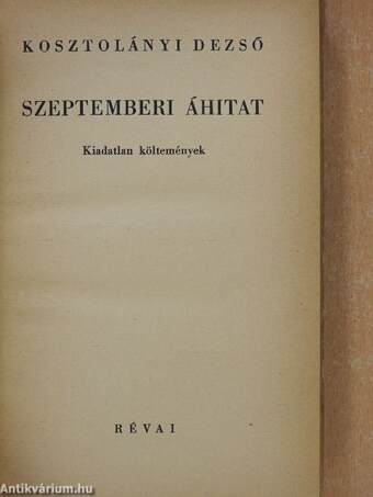 Szeptemberi áhitat