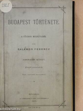 Budapest története III. (töredék)