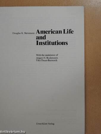 American Life and Institutions