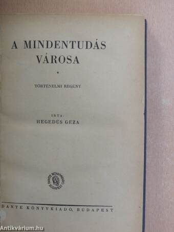 A mindentudás városa