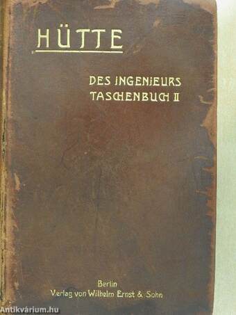 "Hütte" Des Ingenieurs Taschenbuch II. (töredék)