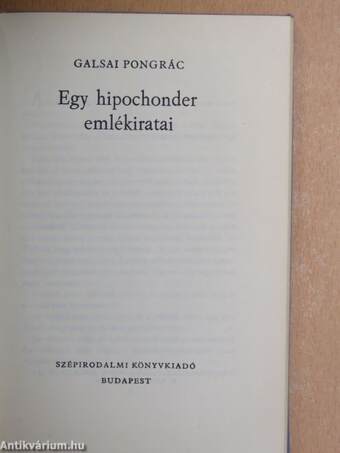 Egy hipochonder emlékiratai