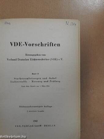 VDE-Vorschriften II.