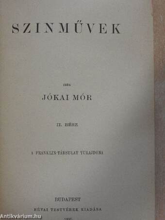 Szinművek II.