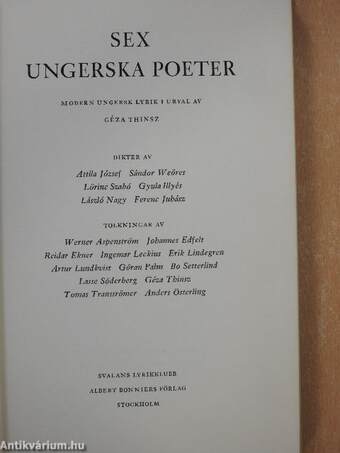 Sex Ungerska Poeter