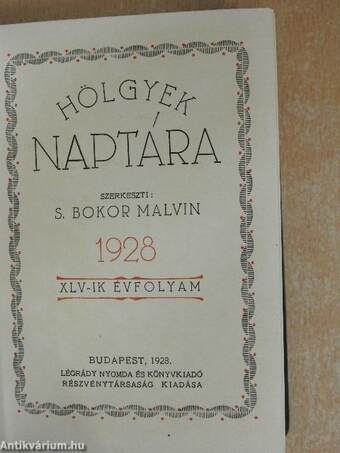 Hölgyek Naptára 1928.