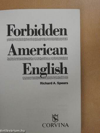 Forbidden American English