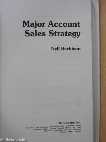 Major Account Sales Strategy