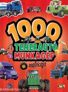 1000 teherautó és munkagép matricája - Piros
