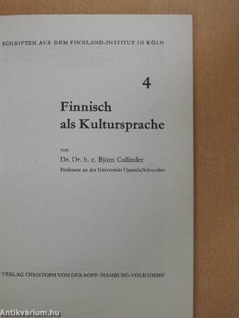 Finnisch als Kultursprache