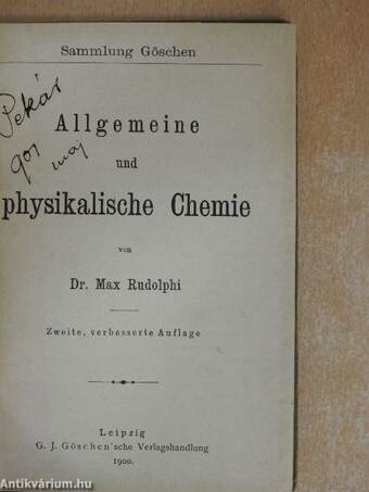 Allgemeine und physikalische Chemie 