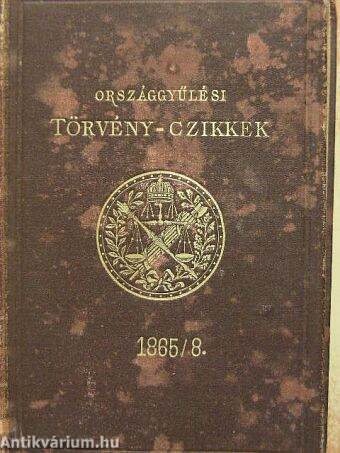 Országgyűlési törvény-czikkek 1865/8.