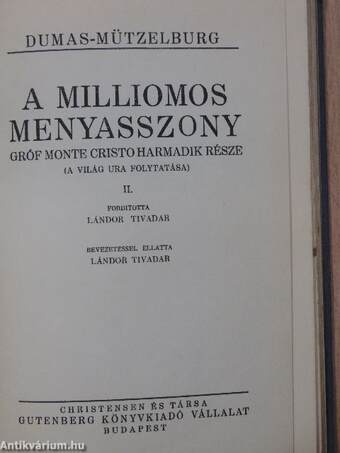 A milliomos menyasszony I-VI.