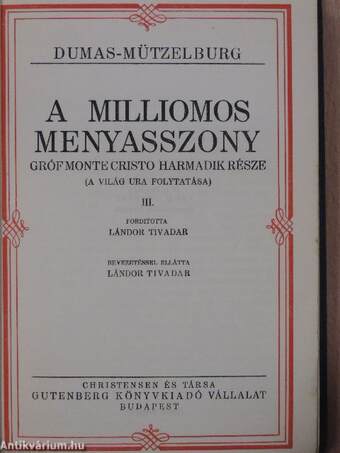 A milliomos menyasszony I-VI.