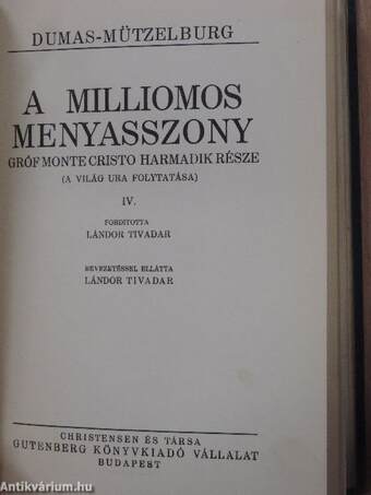 A milliomos menyasszony I-VI.