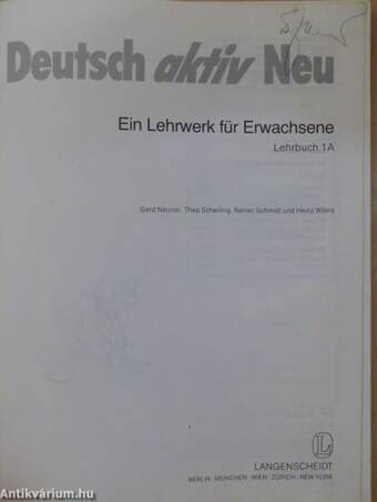 Deutsch aktiv Neu 1A - Lehrbuch