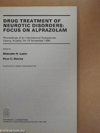 Drug Treatment of Neurotic Disorders: Focus on Alprazolam