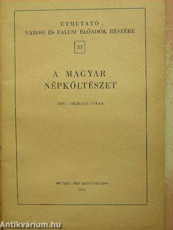 A magyar népköltészet