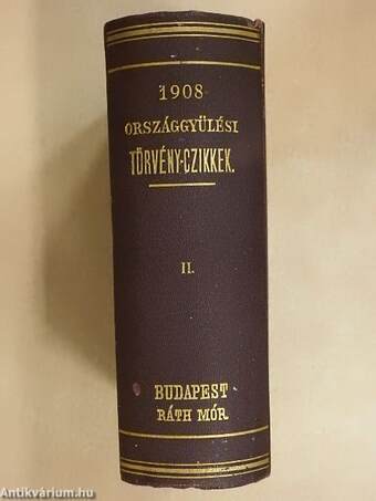 1908-ik évi országgyűlési törvénycikkek II.