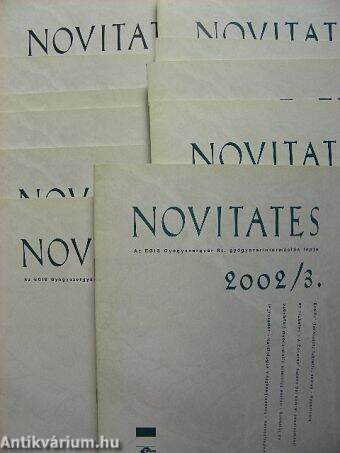 Novitates 1998-2002. (vegyes számok) (11 db)