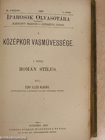 Iparosok olvasótára 1896/1-10.