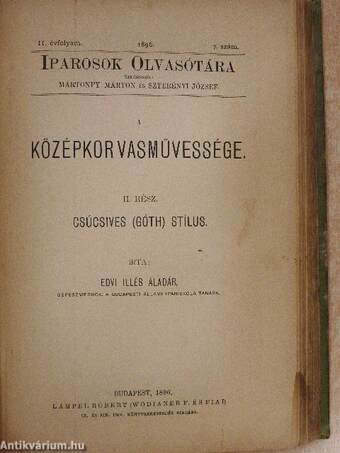 Iparosok olvasótára 1896/1-10.