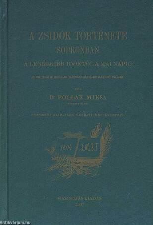 A zsidók története Sopronban - Reprint