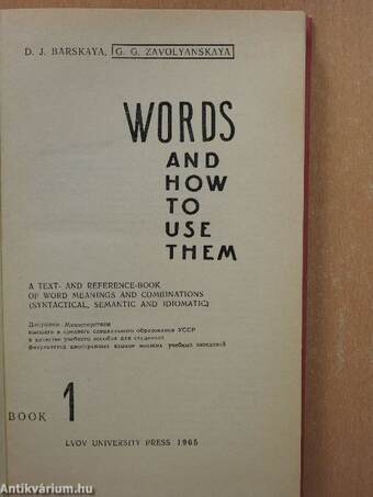 Words and How to Use Them 1.