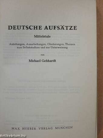 Deutsche Aufsätze 