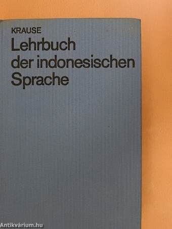 Lehrbuch der indonesischen Sprache