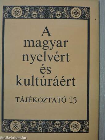 A magyar nyelvért és kultúráért