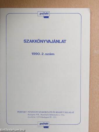 Szakkönyvajánlat 1990/2. 