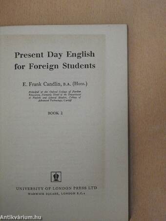 Present Day English for Foreign Students Book 2.