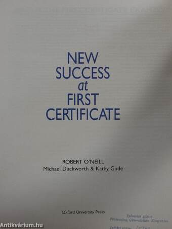 New Success at First Certificate