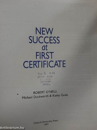 New Success at First Certificate