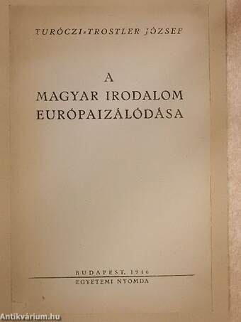 A magyar irodalom európaizálódása