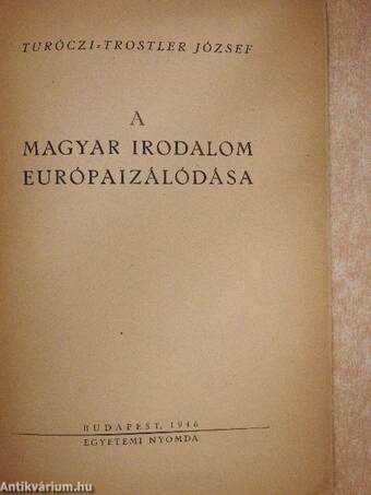 A magyar irodalom európaizálódása