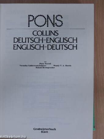 The Collins German-English/English-German Dictionary/Collins Deutsch-Englisch/Englisch-Deutsch