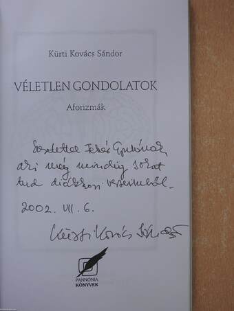 Véletlen gondolatok (dedikált példány)