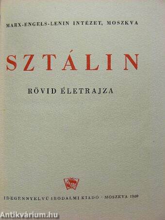 Sztálin rövid életrajza