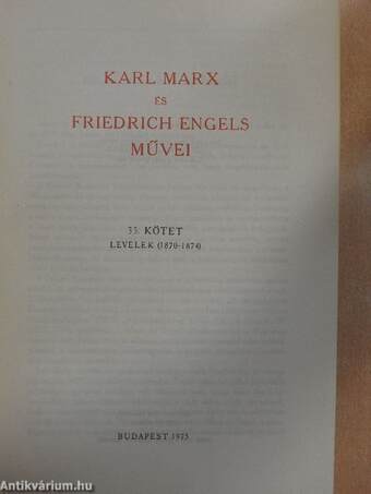 Karl Marx és Friedrich Engels művei 33.