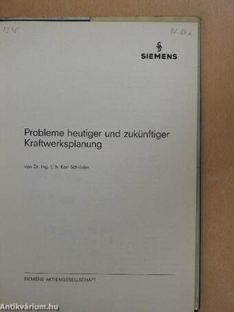 Probleme heutiger und zukünftiger Kraftwerksplanung