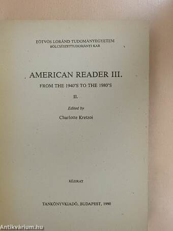 American Reader III.