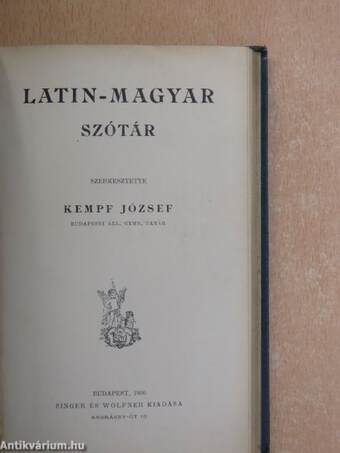 Latin-magyar szótár