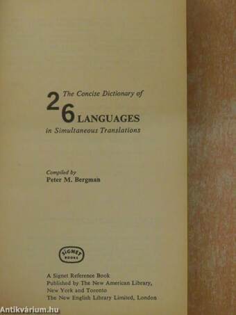 The Concise Dictionary of 26 Languages in Simultaneous Translations