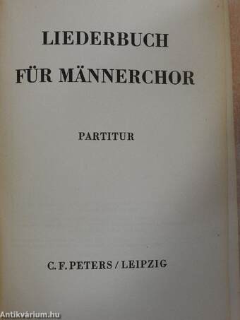 Liederbuch für Männerchor